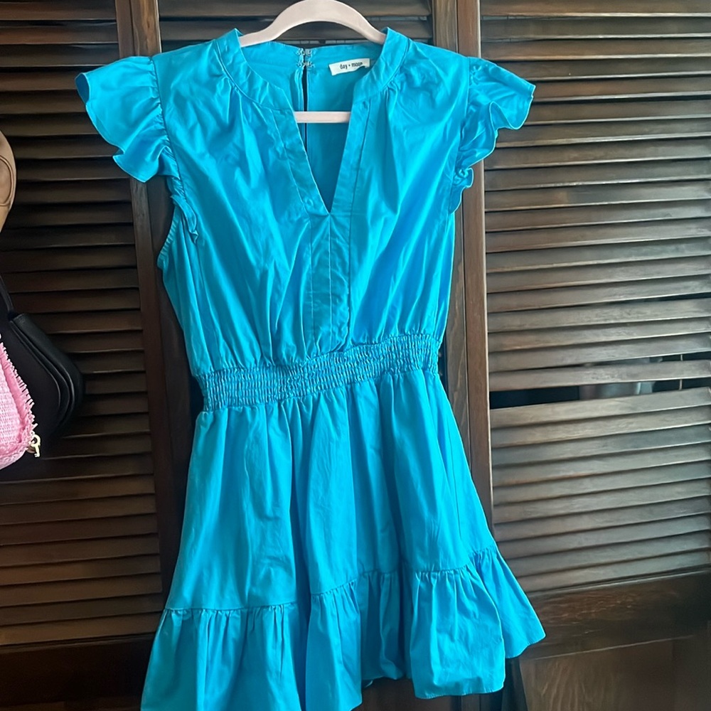 Teal Day+ Moon romper dress!